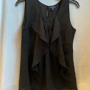 GAP black chiffon sleveless blouse XS
